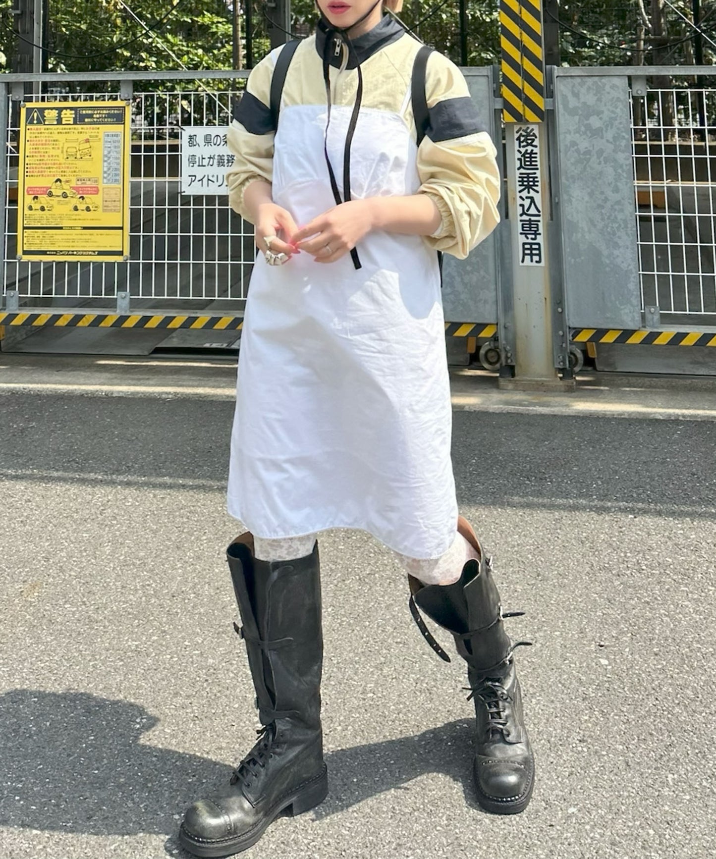 コットンキャミワンピ【オフホワイト】