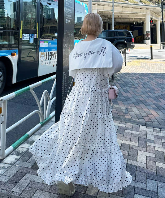 フリルティアードキャミワンピ【ホワイト系2】