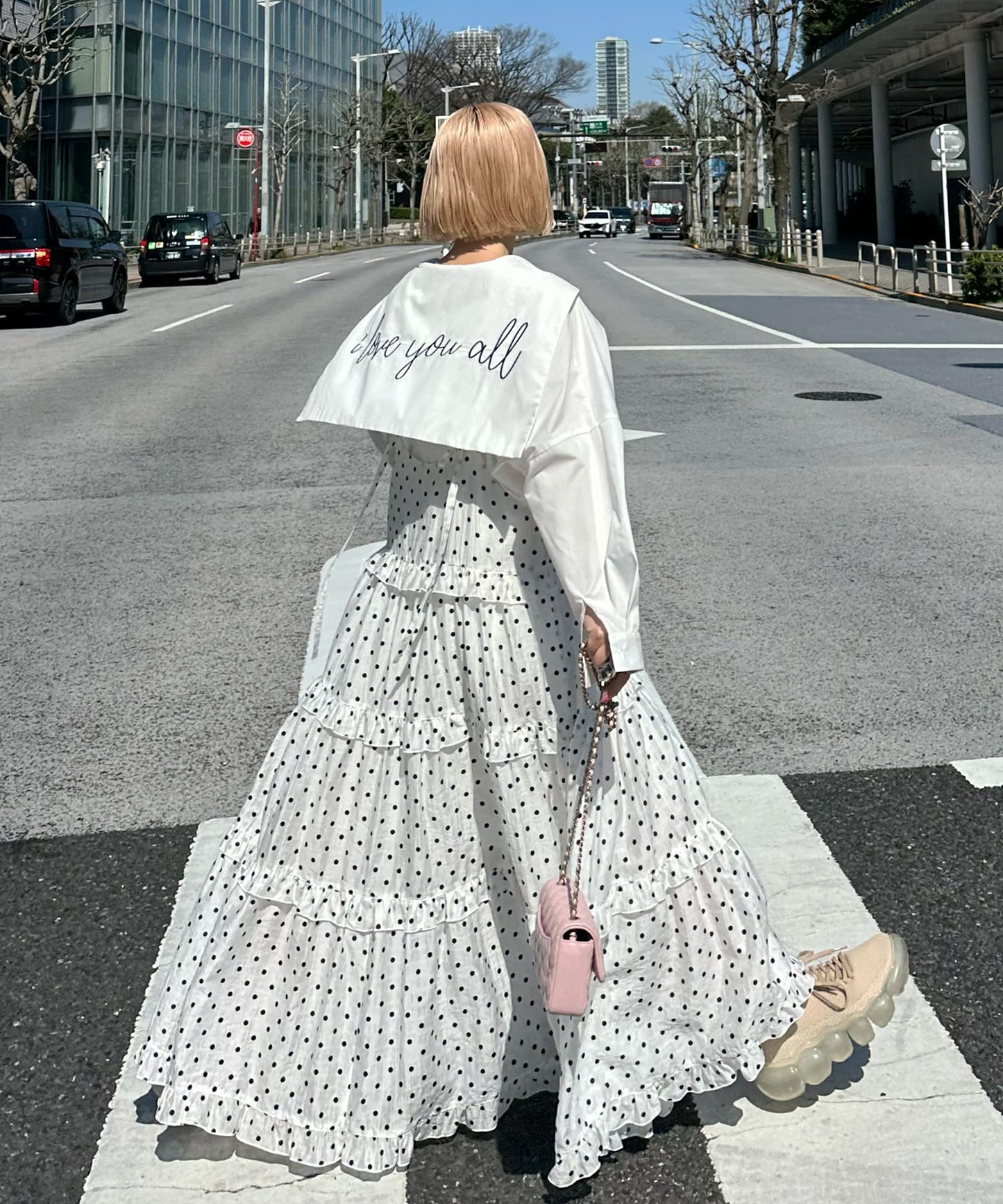 フリルティアードキャミワンピ【ホワイト系２】公式限定