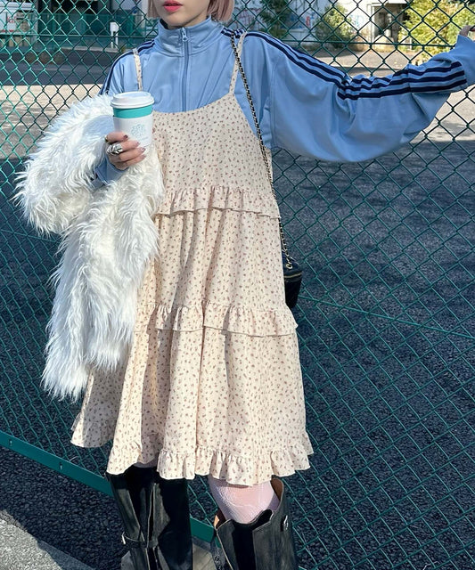 フリルティアードキャミワンピミニ【イエロー】