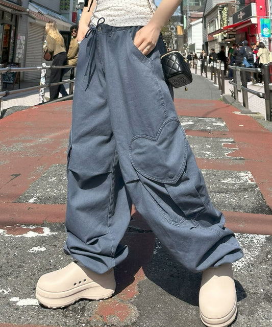 ハートポケカーゴパンツ【ネイビー】