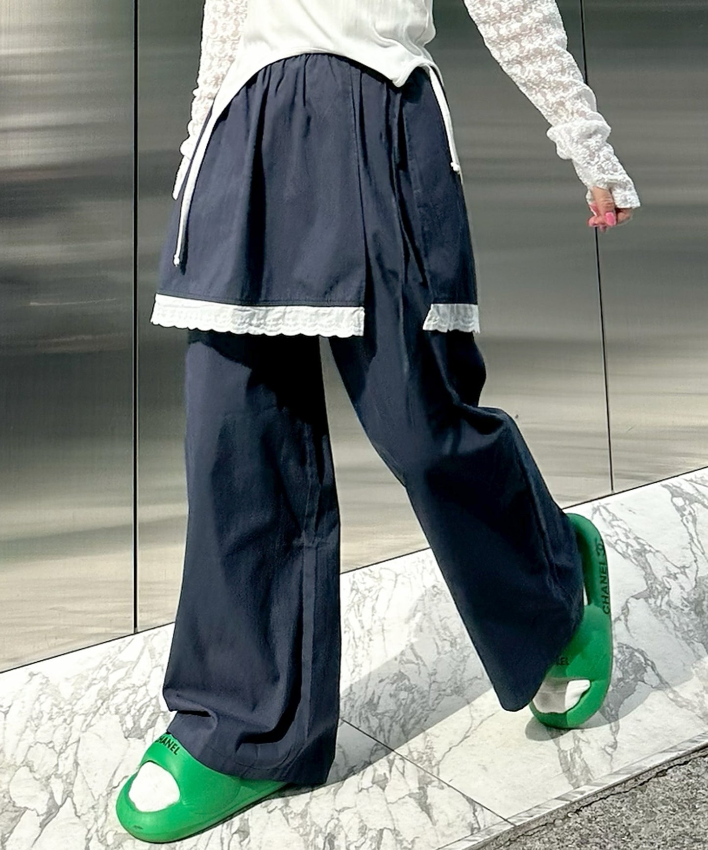 大人っぽスカパン【ネイビー】