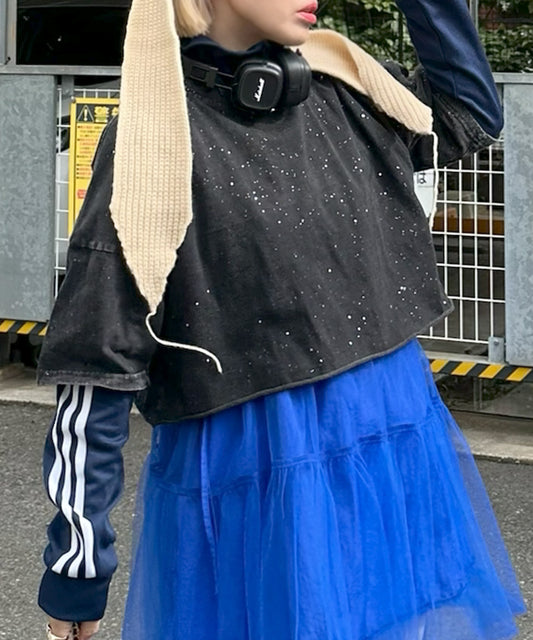 ひとくせウォッシュ加工BIG T【ブラック系その他】