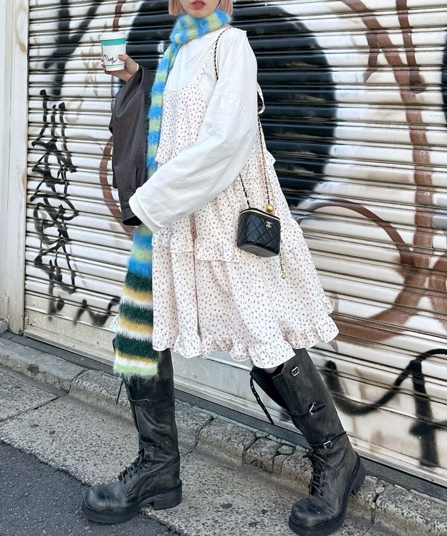 フリルティアードキャミワンピミニ【オフホワイト】