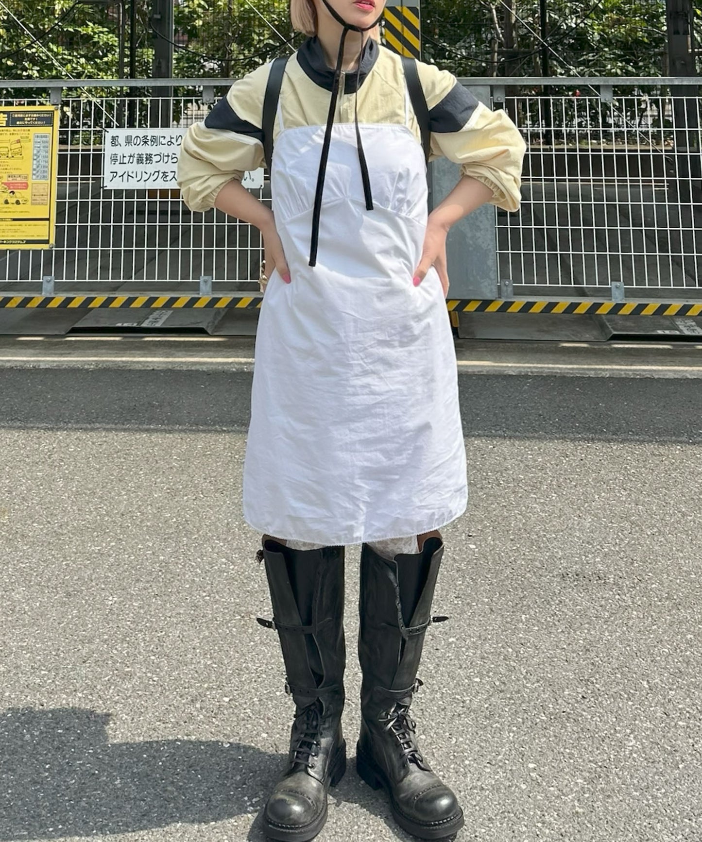 コットンキャミワンピ【オフホワイト】