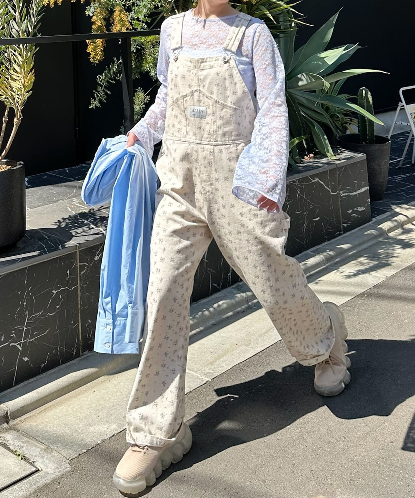 いろんな柄サロペット【アイボリー】