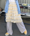 フリフリいっぱいスカート【アイボリー】