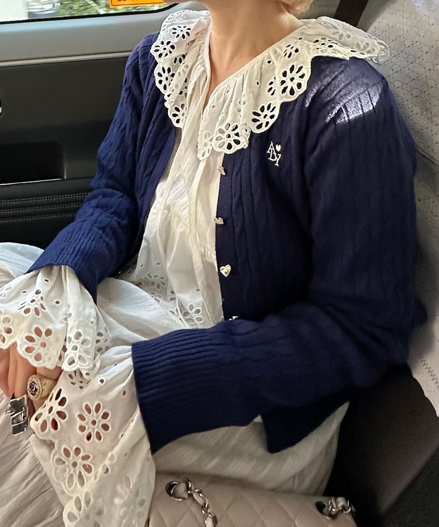 レースどっさりワンピ【ホワイト】