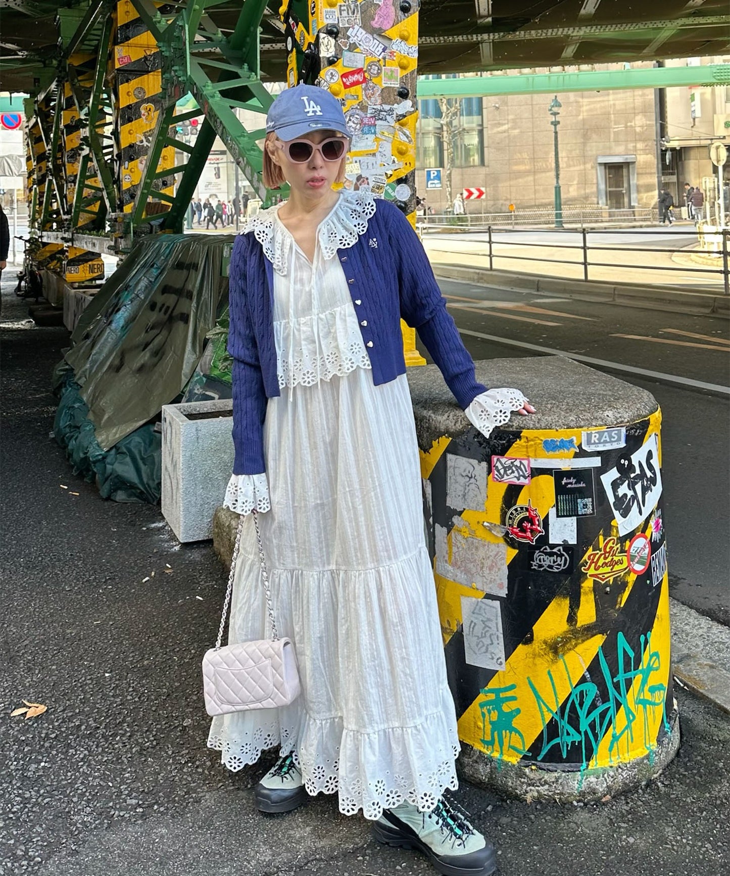 レースどっさりワンピ【ホワイト】