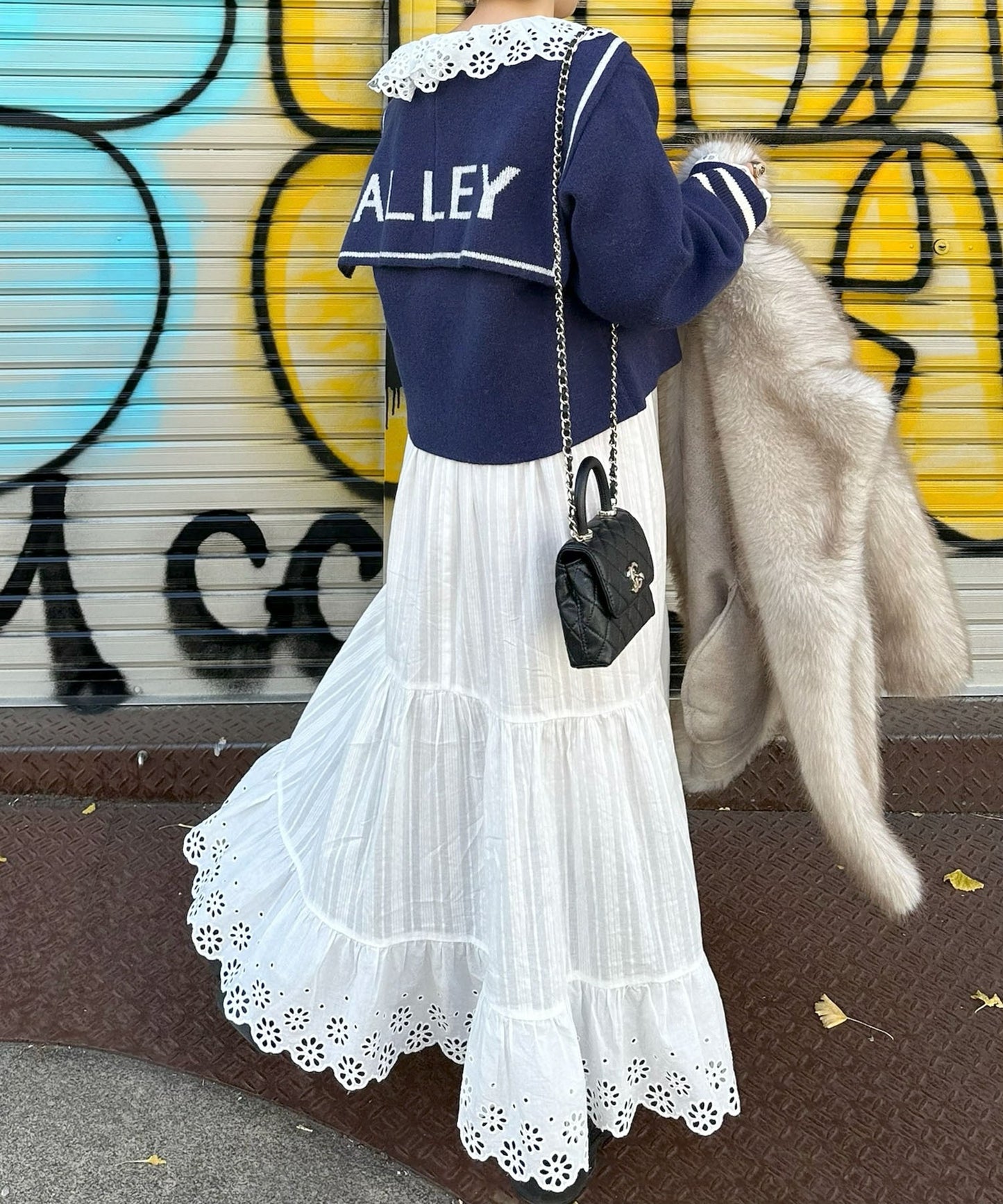 レースどっさりワンピ【ホワイト】