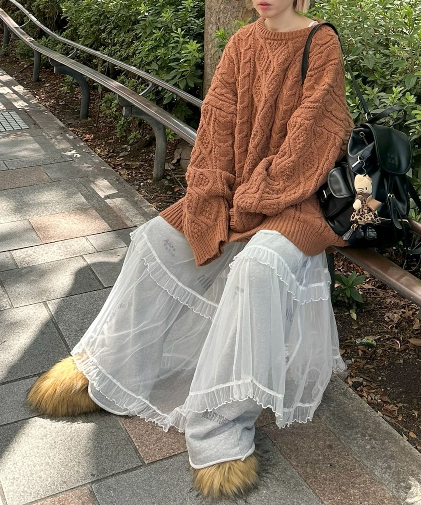 フリルティアードキャミワンピ【ホワイト系その他】