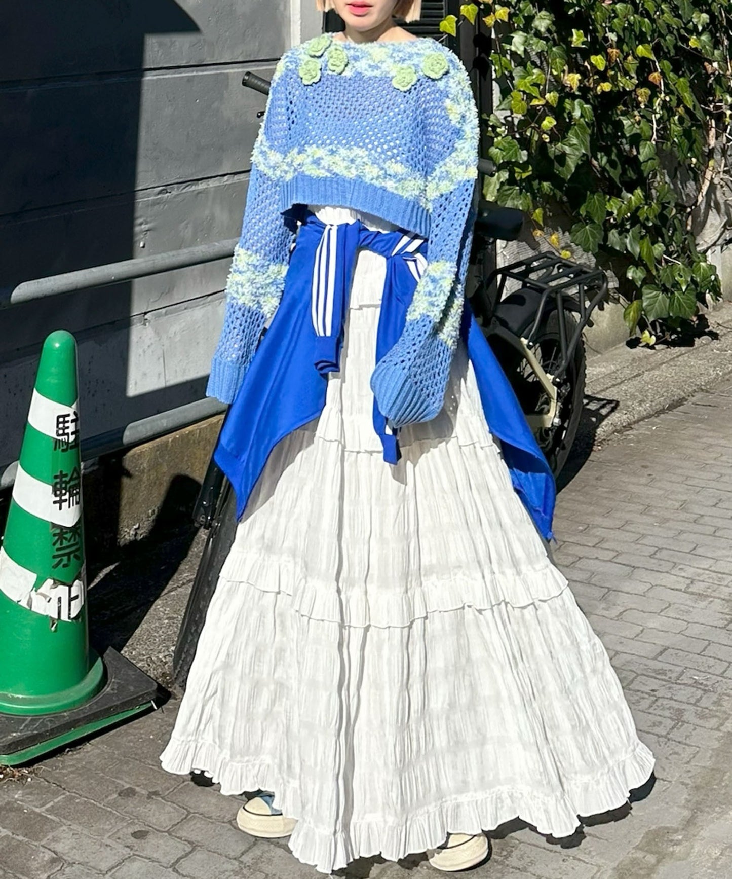 フリルティアードキャミワンピ【オフホワイト】