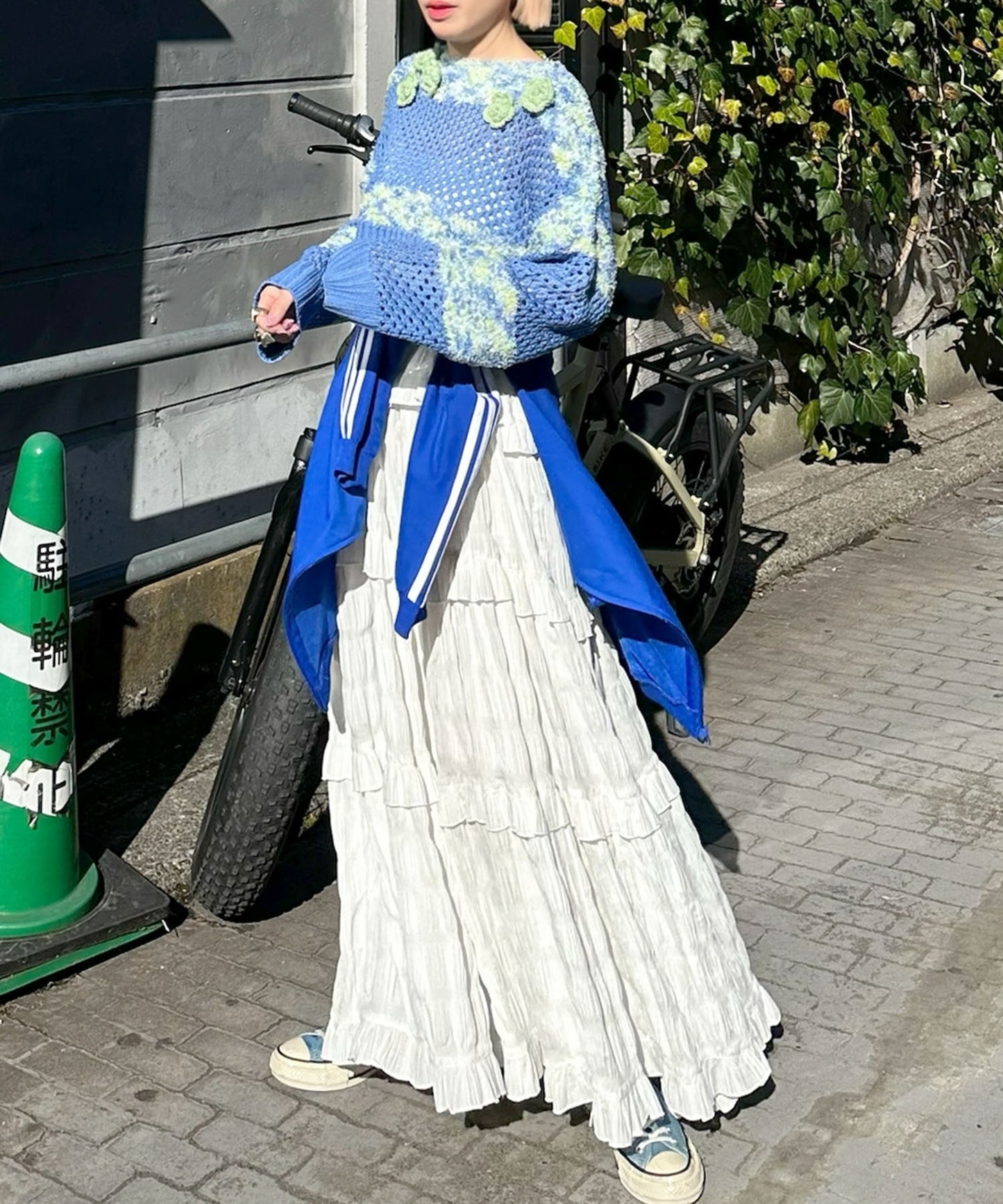 フリルティアードキャミワンピ【オフホワイト】