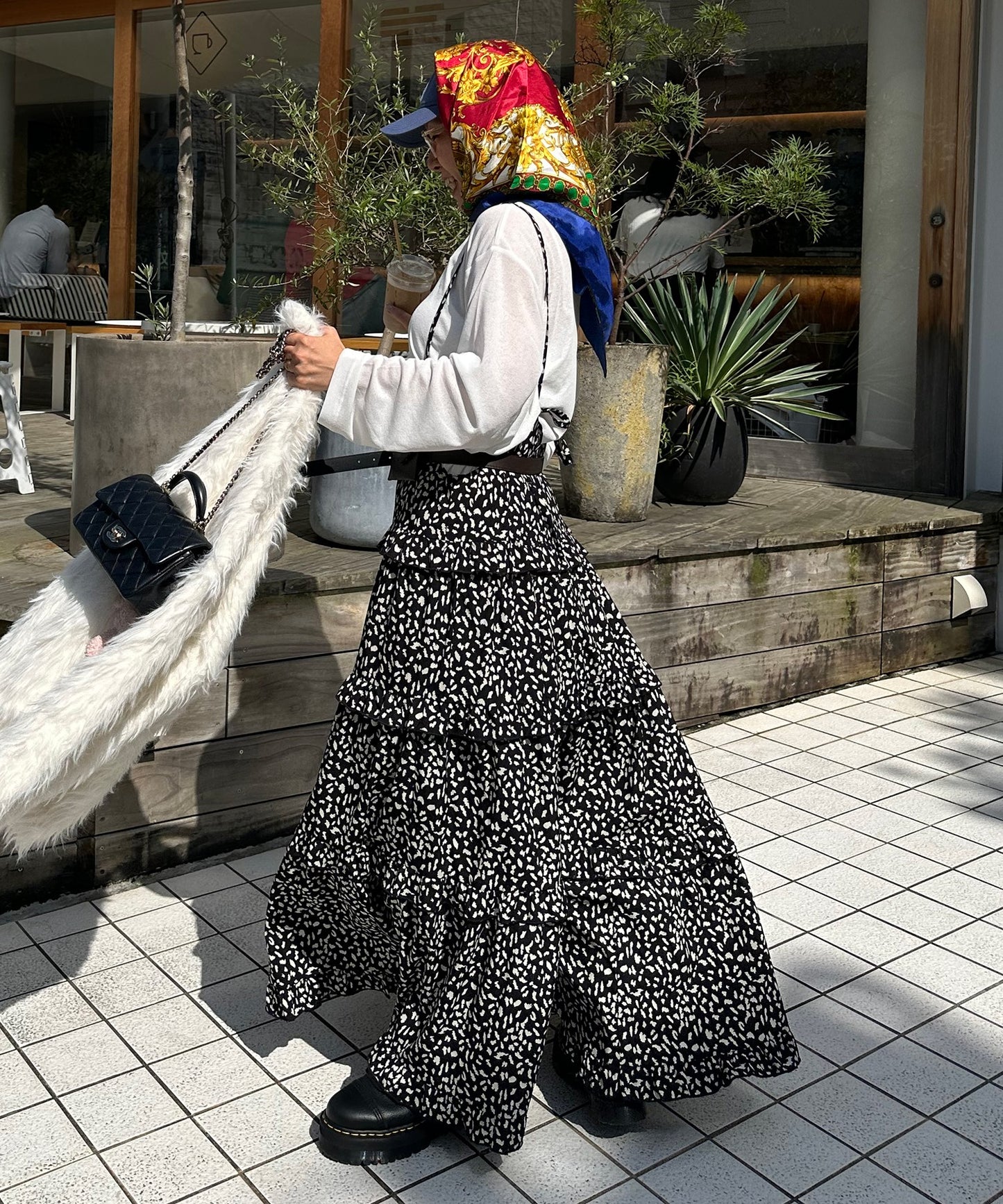 フリルティアードキャミワンピ【ブラック系】