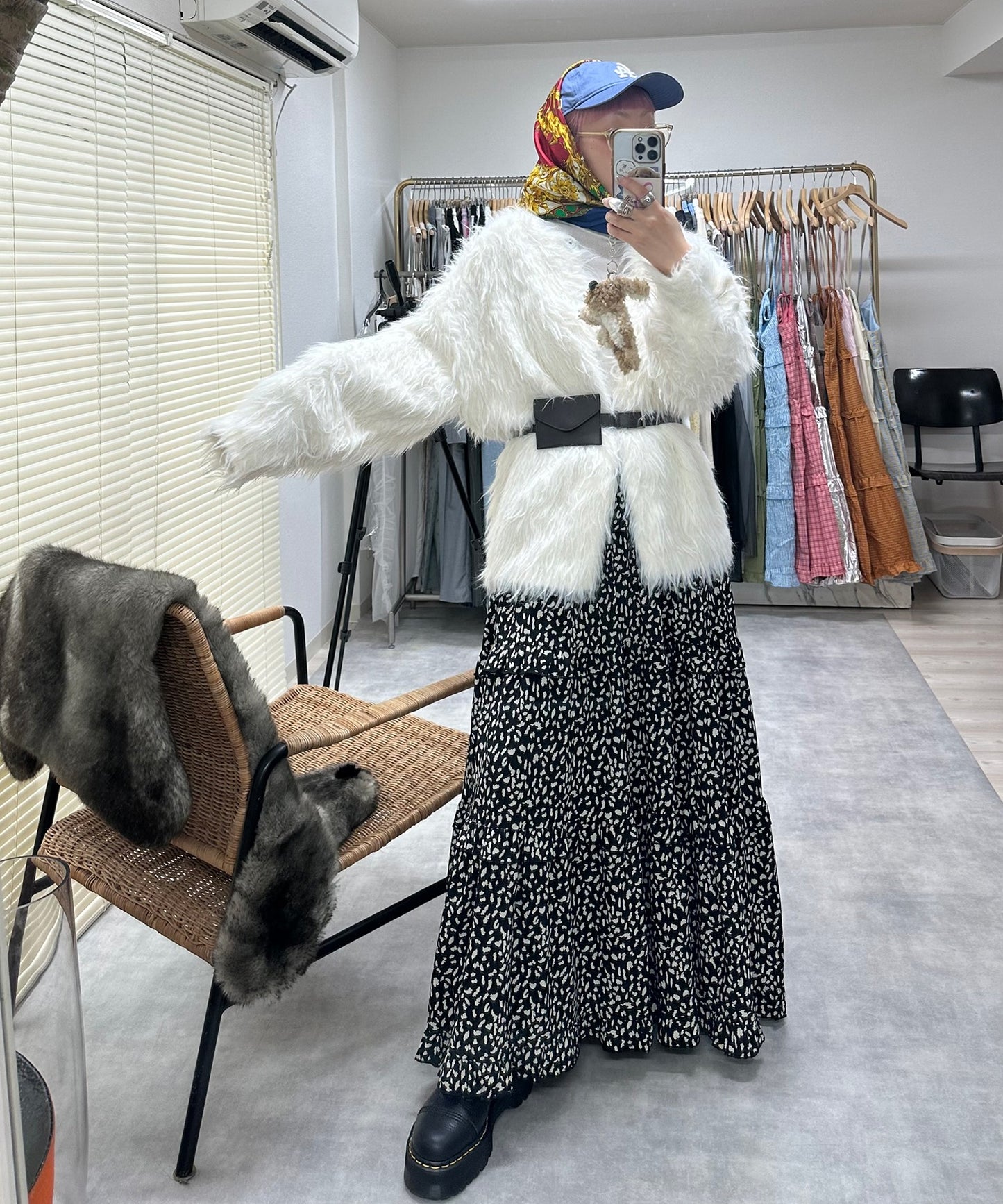 フリルティアードキャミワンピ【ブラック系】