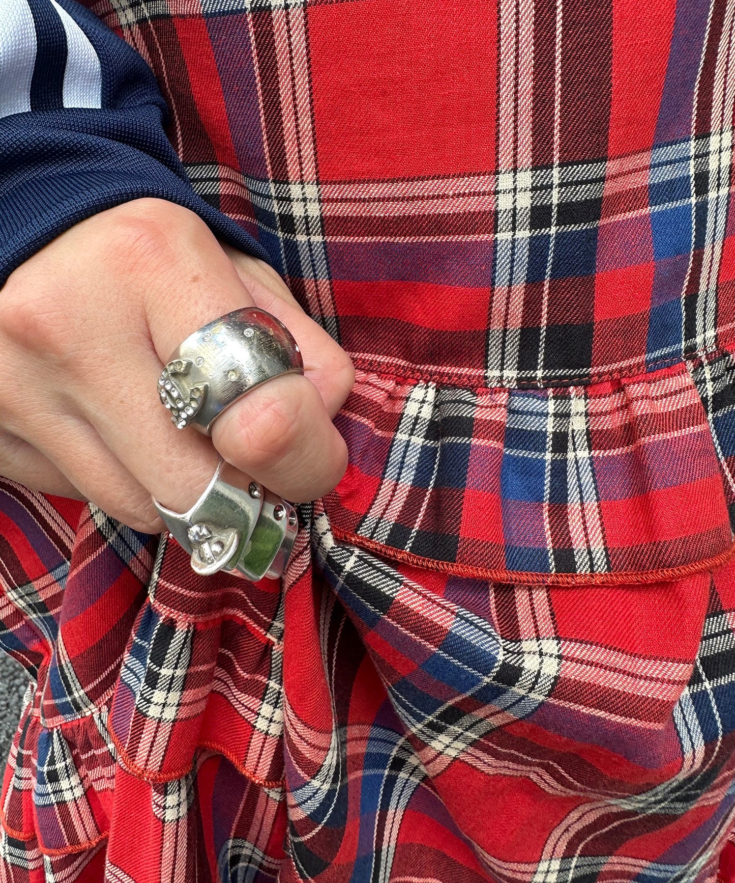 フリルティアードキャミワンピ【レッド系】