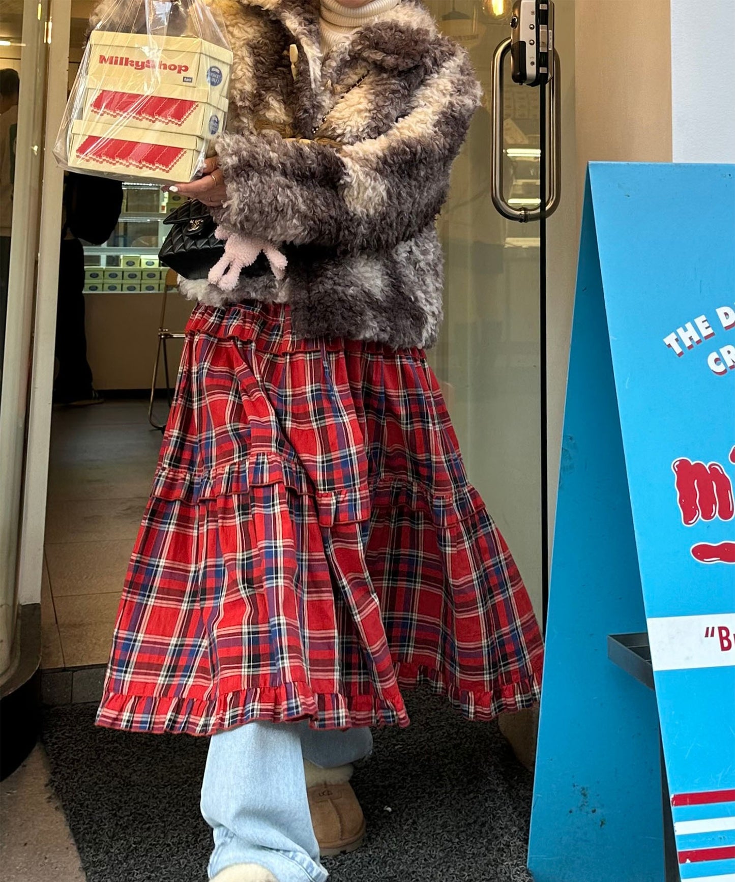 フリルティアードキャミワンピ【レッド系】