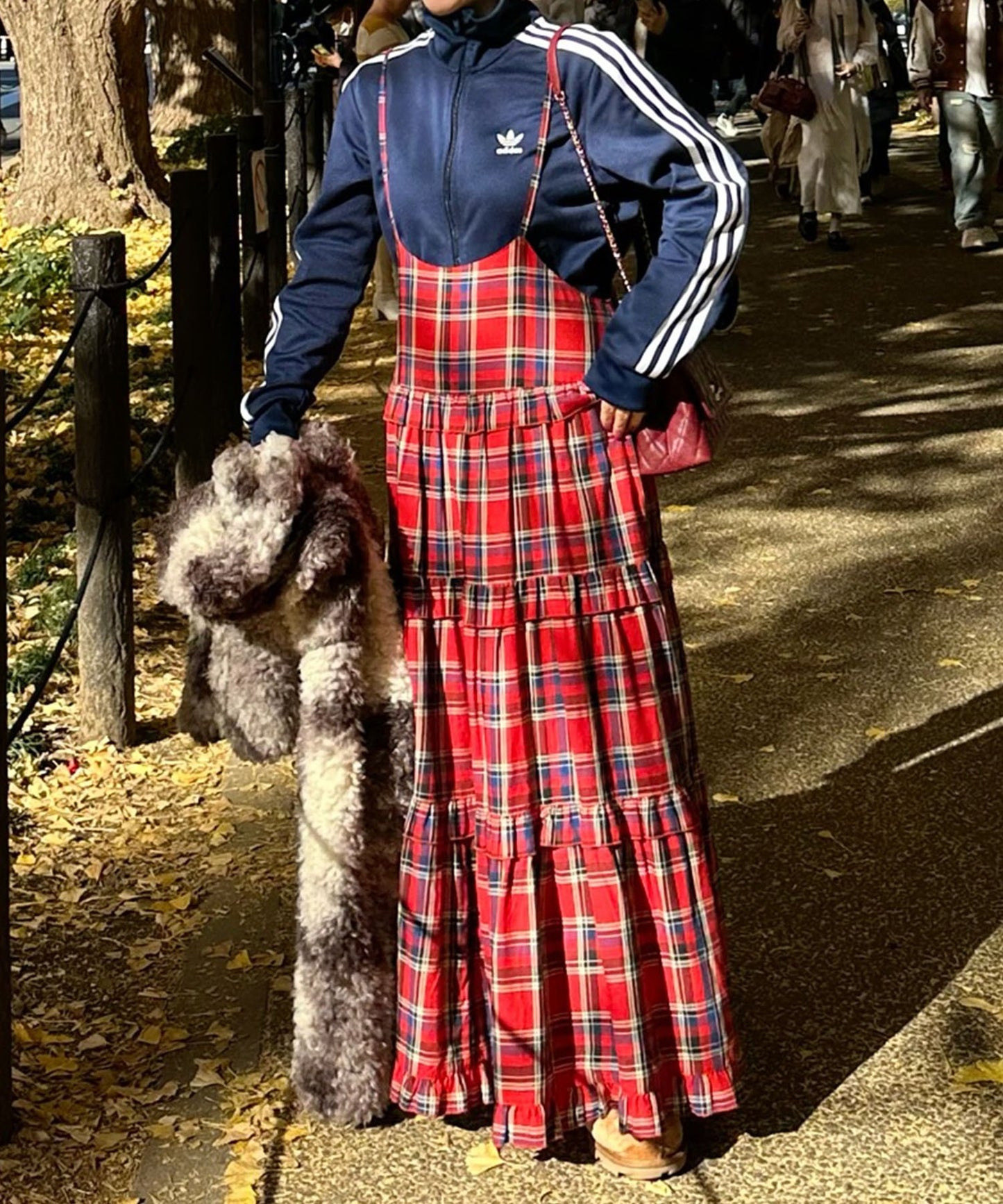 フリルティアードキャミワンピ【レッド系】