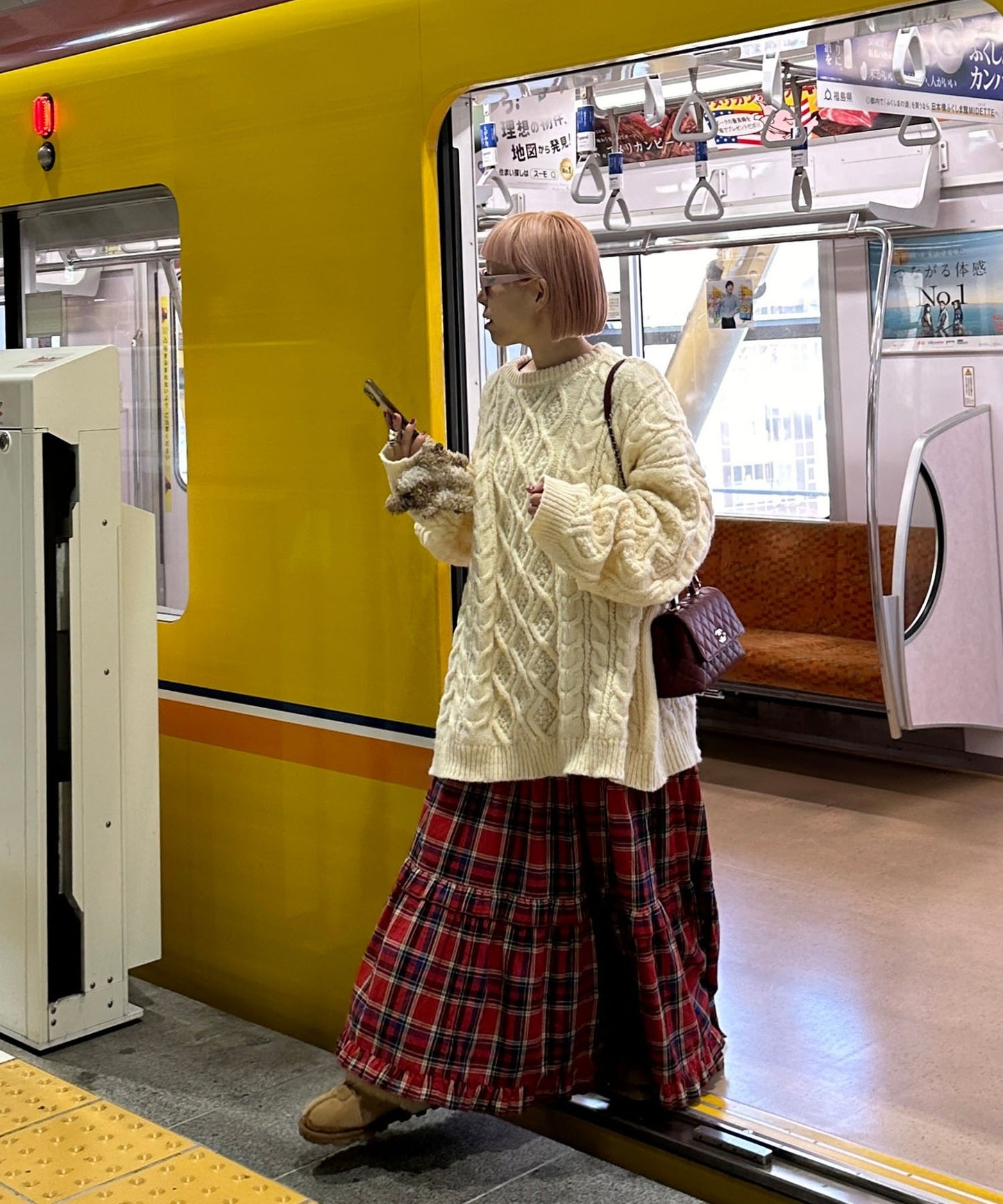 フリルティアードキャミワンピ【レッド系】