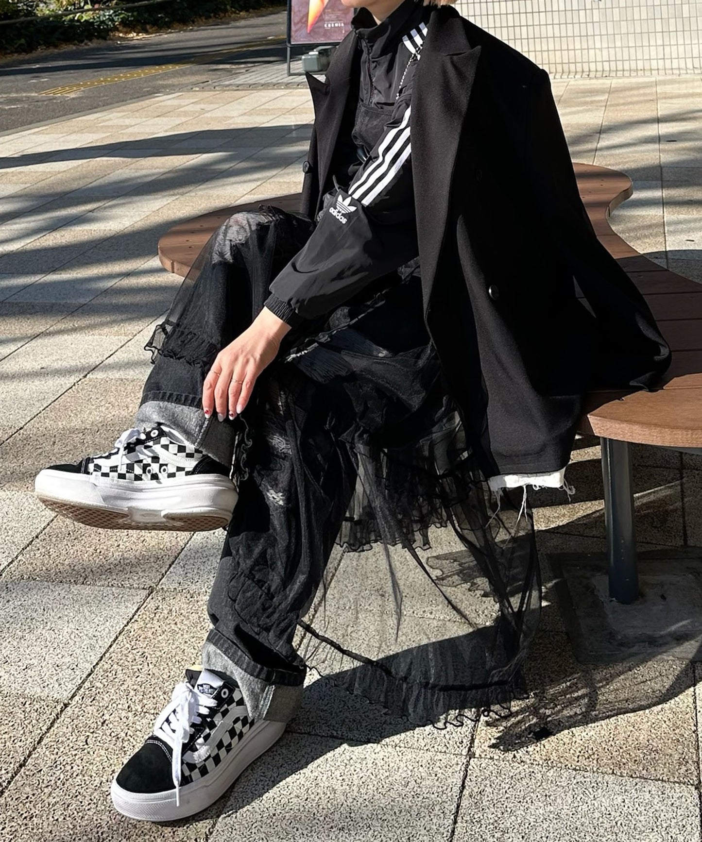 フリルティアードキャミワンピ【ブラック系その他】