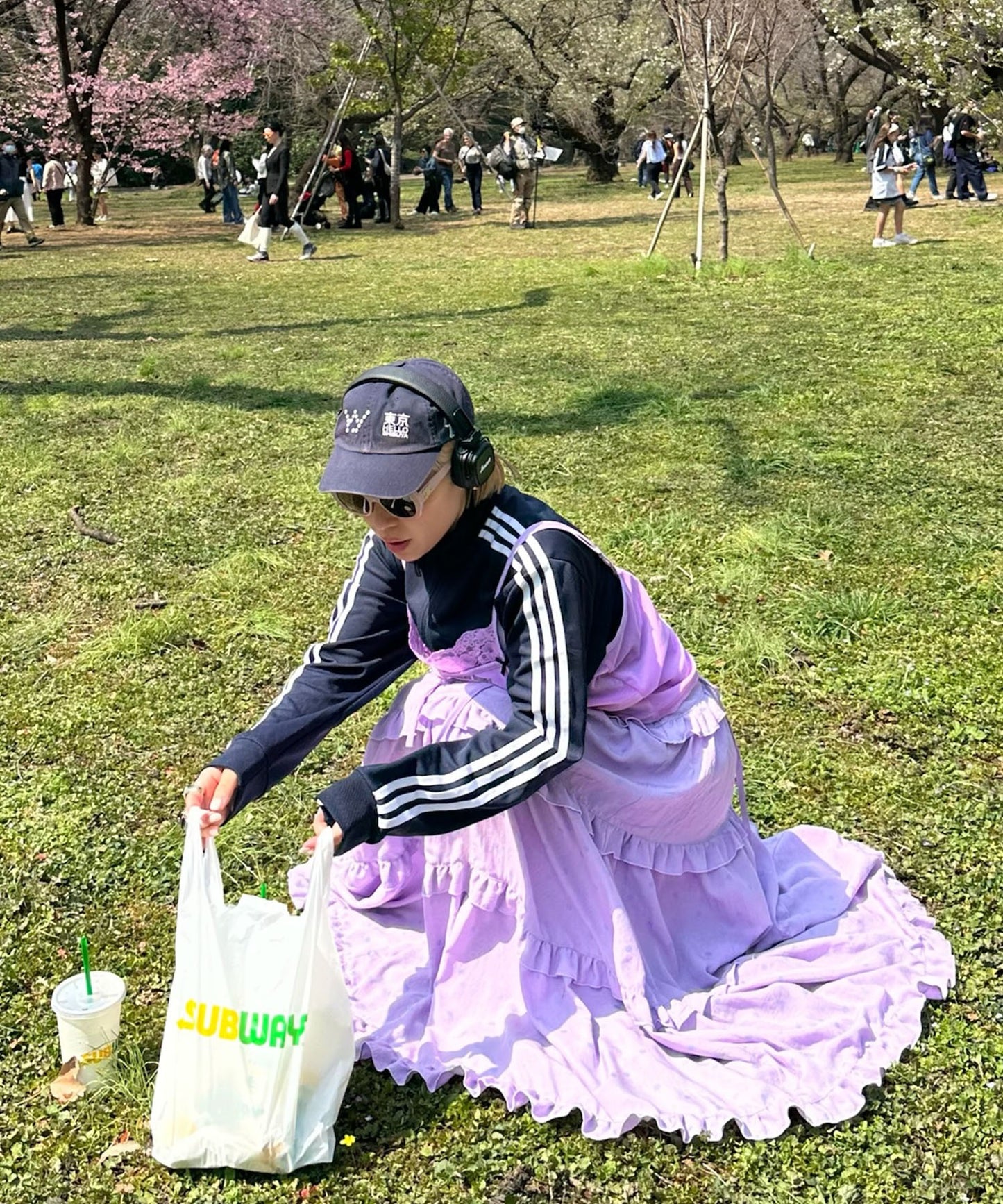 フリルティアードキャミワンピ【ピンク系】