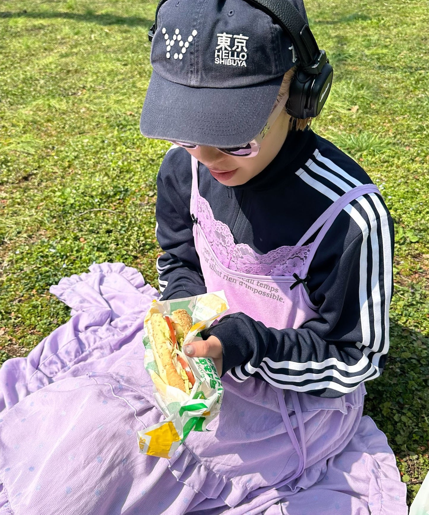 フリルティアードキャミワンピ【ピンク系】