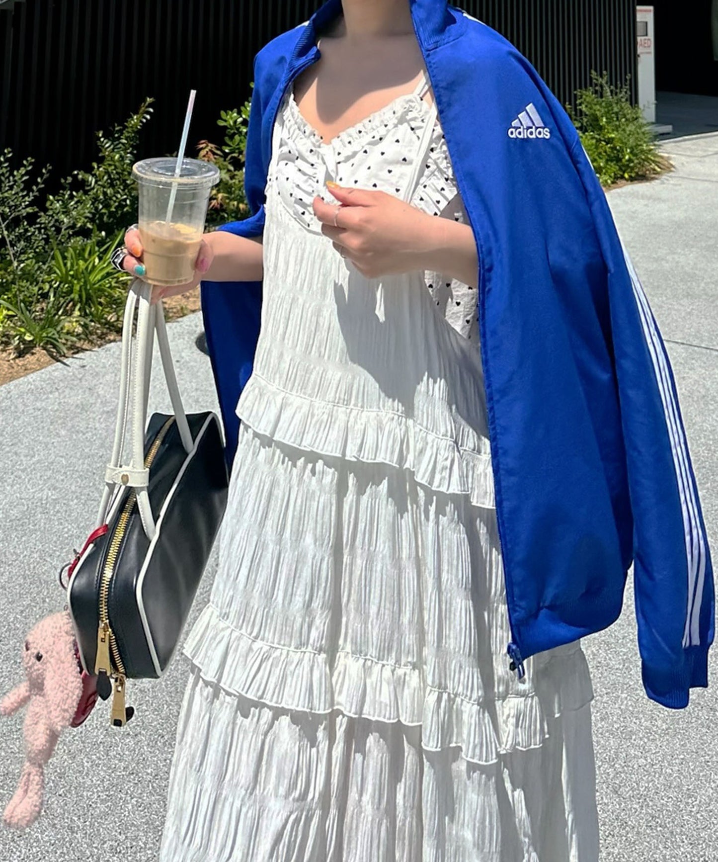 フリルティアードキャミワンピ【オフホワイト】