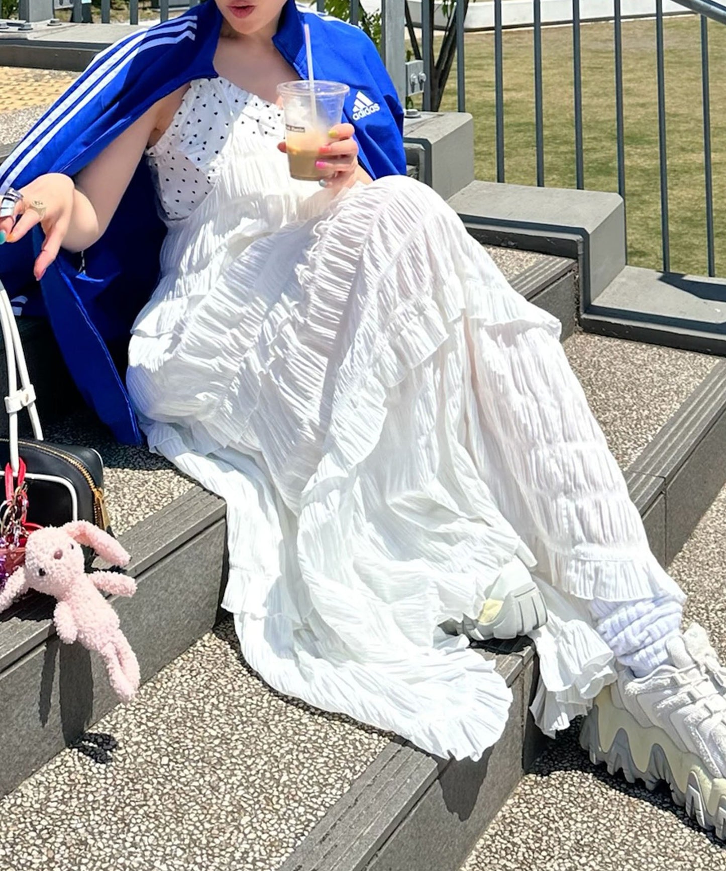 フリルティアードキャミワンピ【オフホワイト】