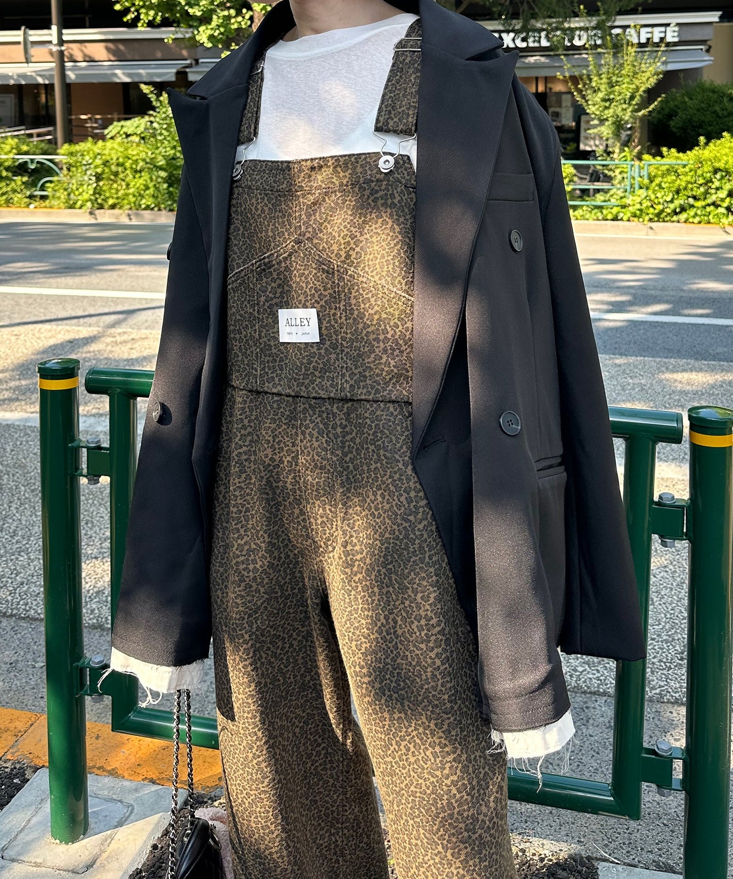 いろんな柄サロペット【ブラウン】