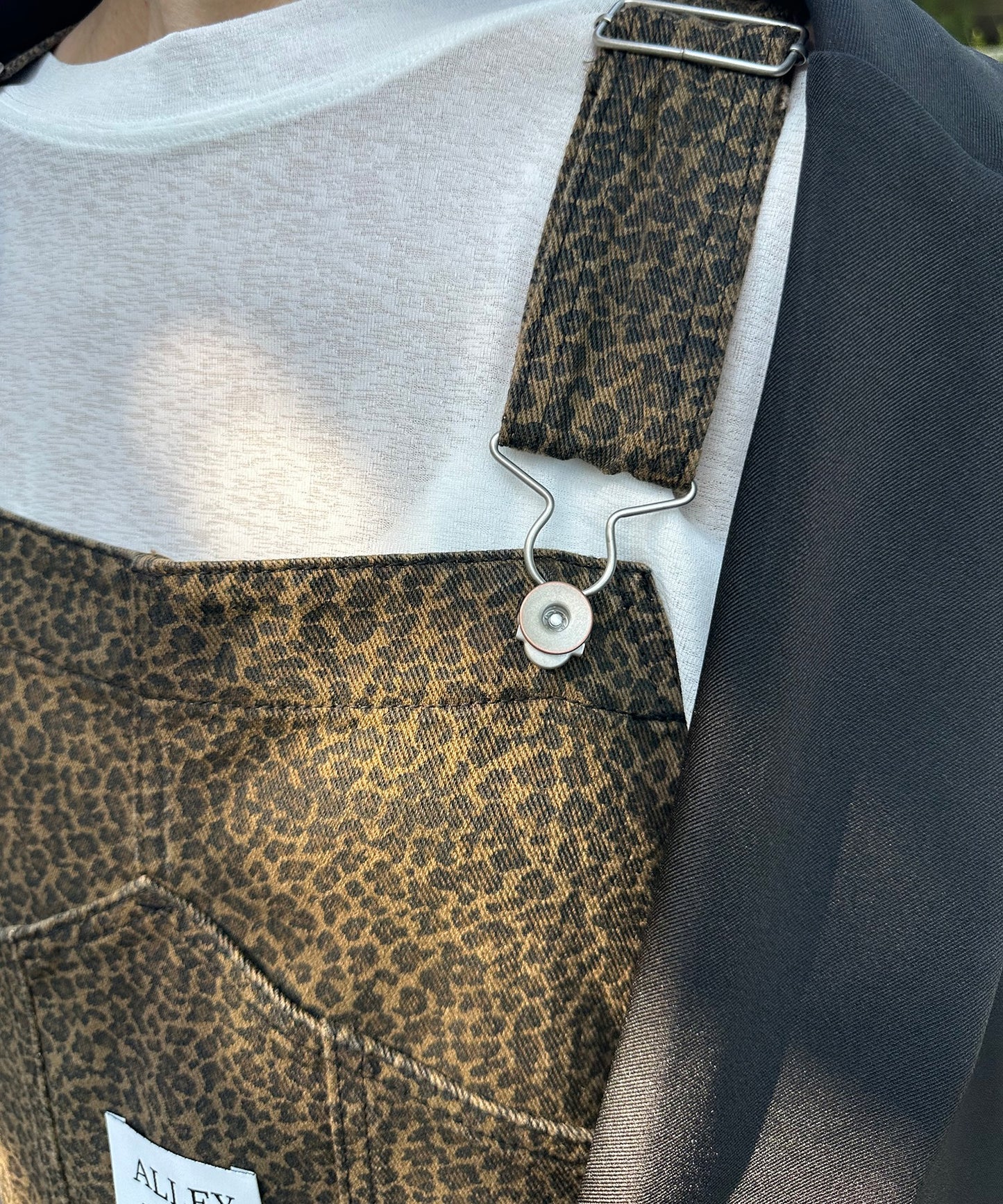 いろんな柄サロペット【ブラウン】