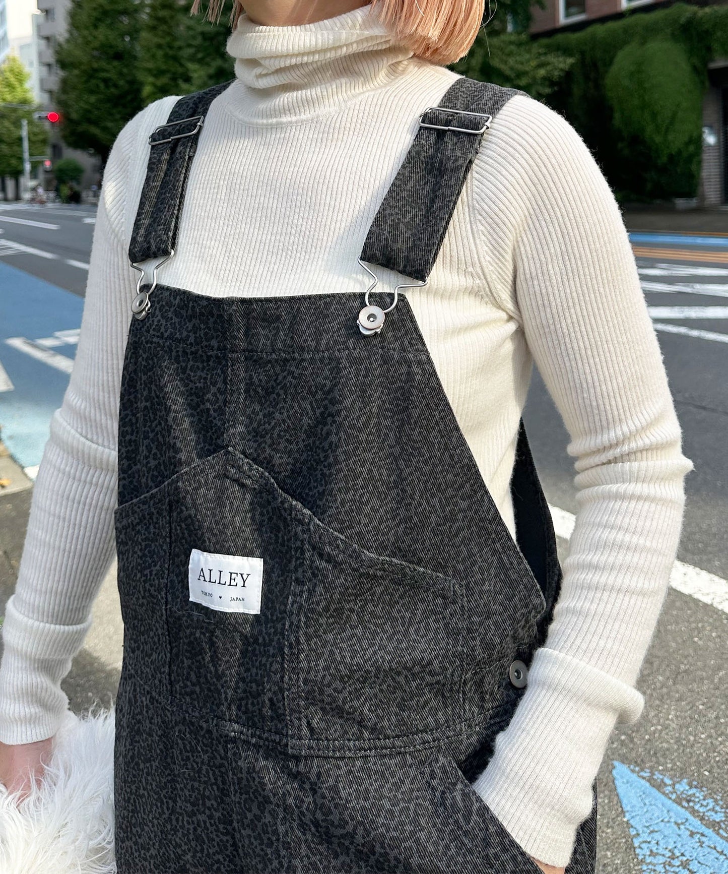 いろんな柄サロペット【グレー】