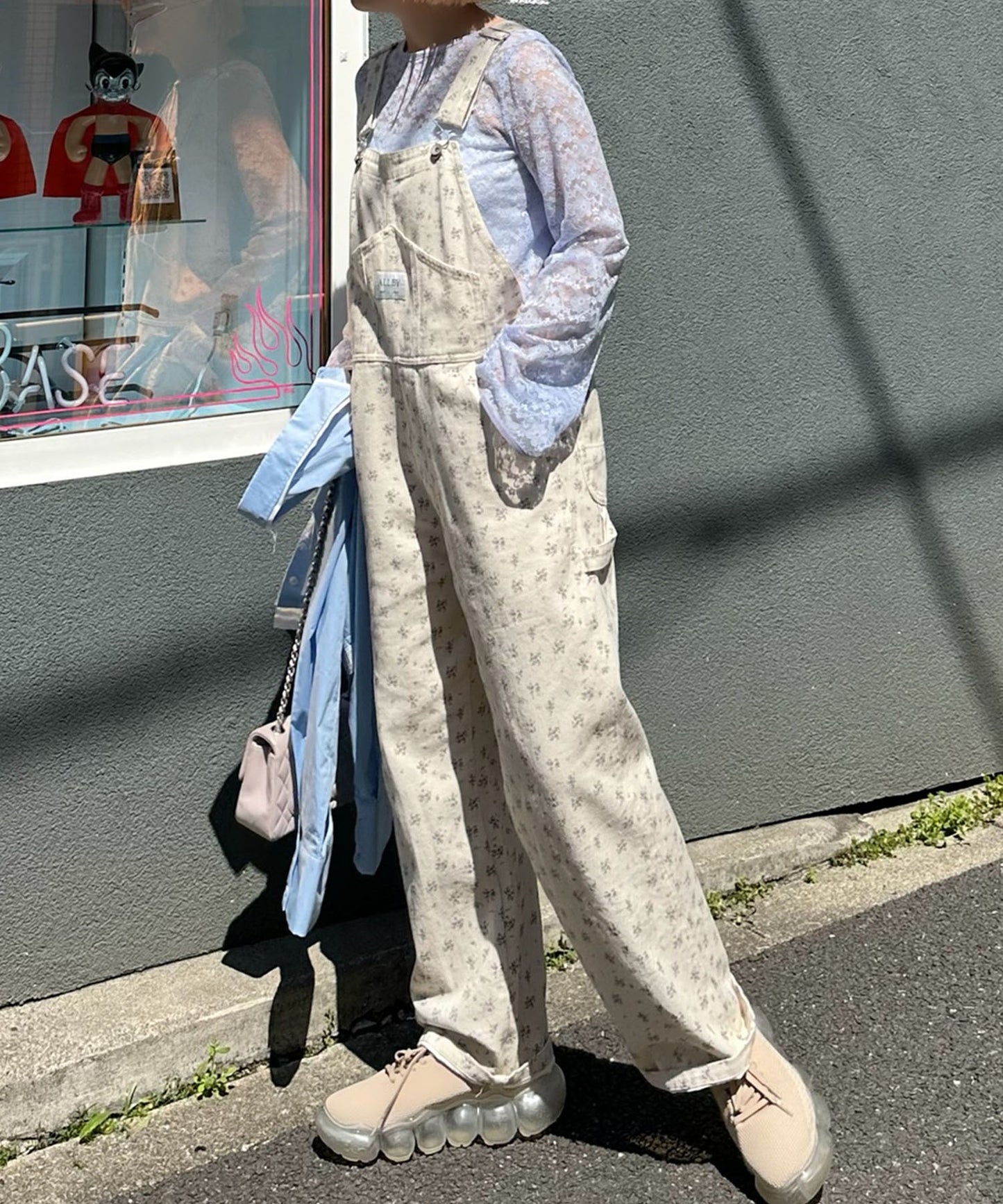 いろんな柄サロペット【アイボリー】