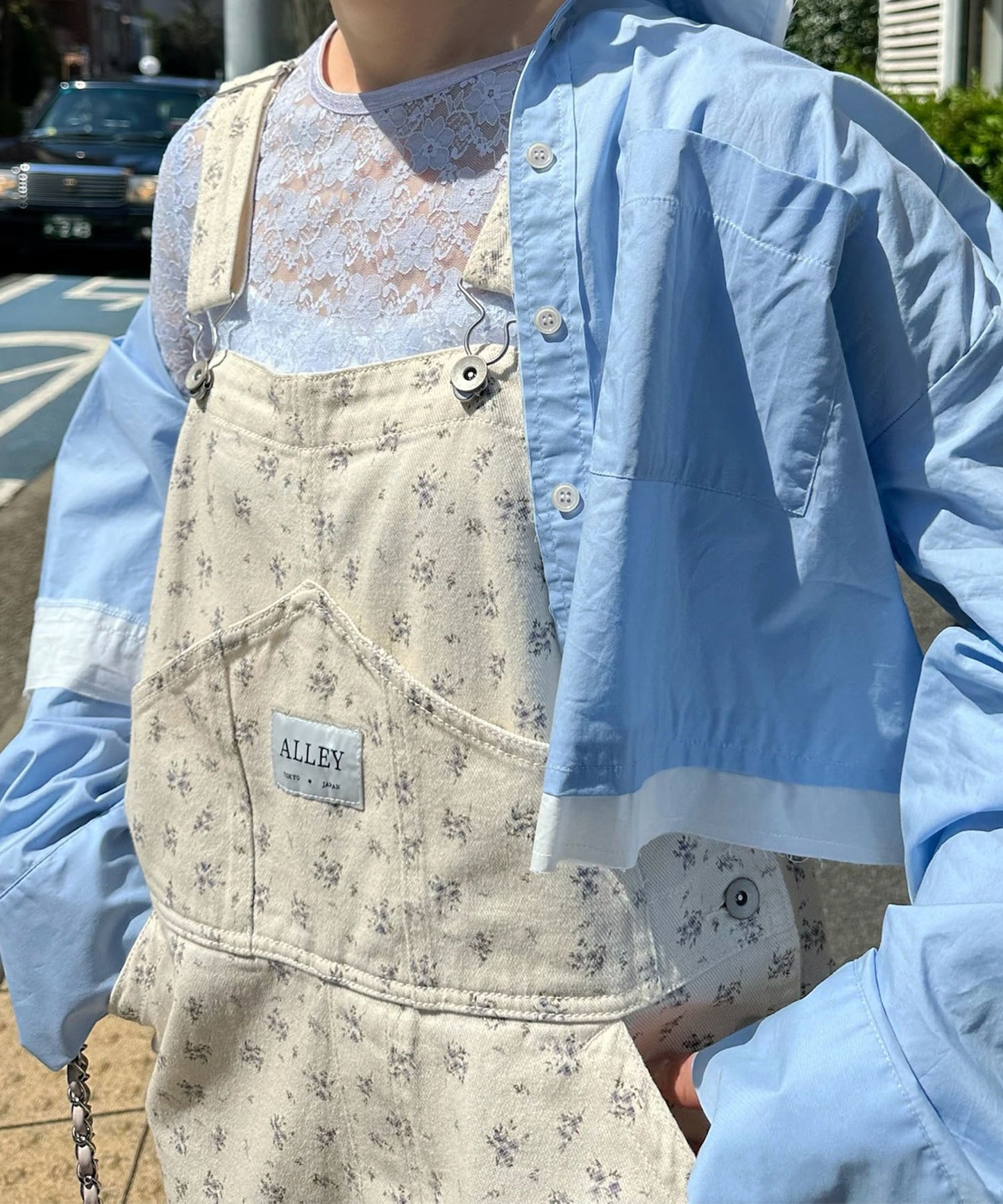 いろんな柄サロペット【アイボリー】