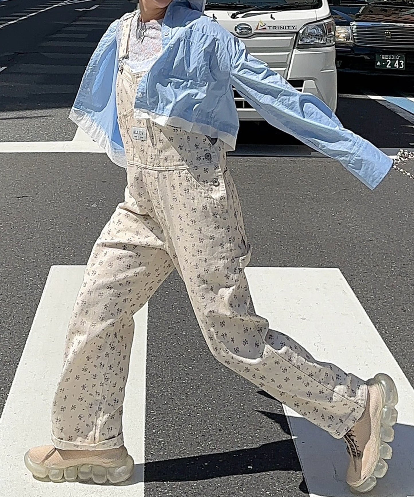 いろんな柄サロペット【アイボリー】