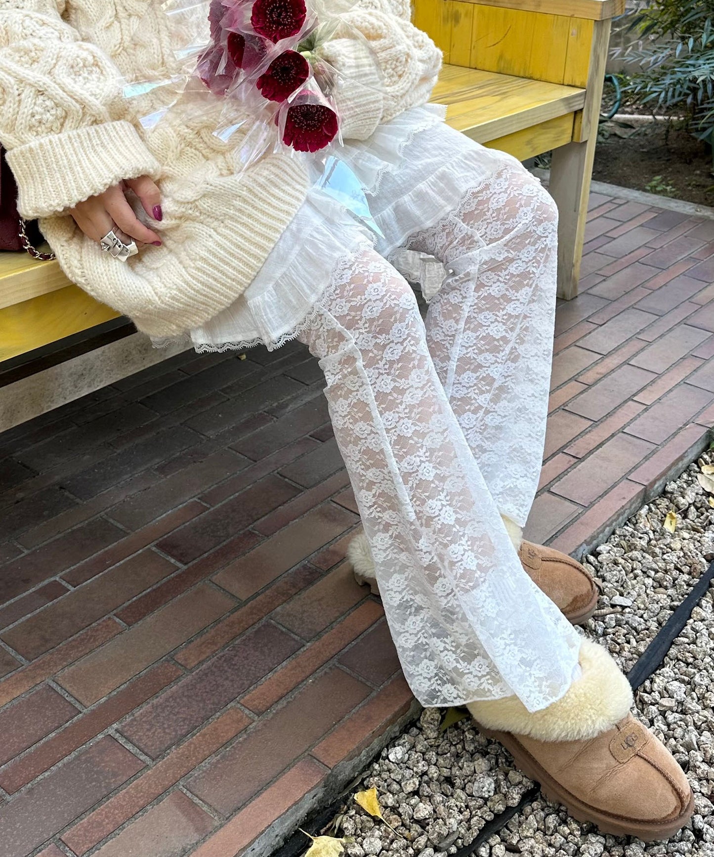 レースパンツ【オフホワイト】