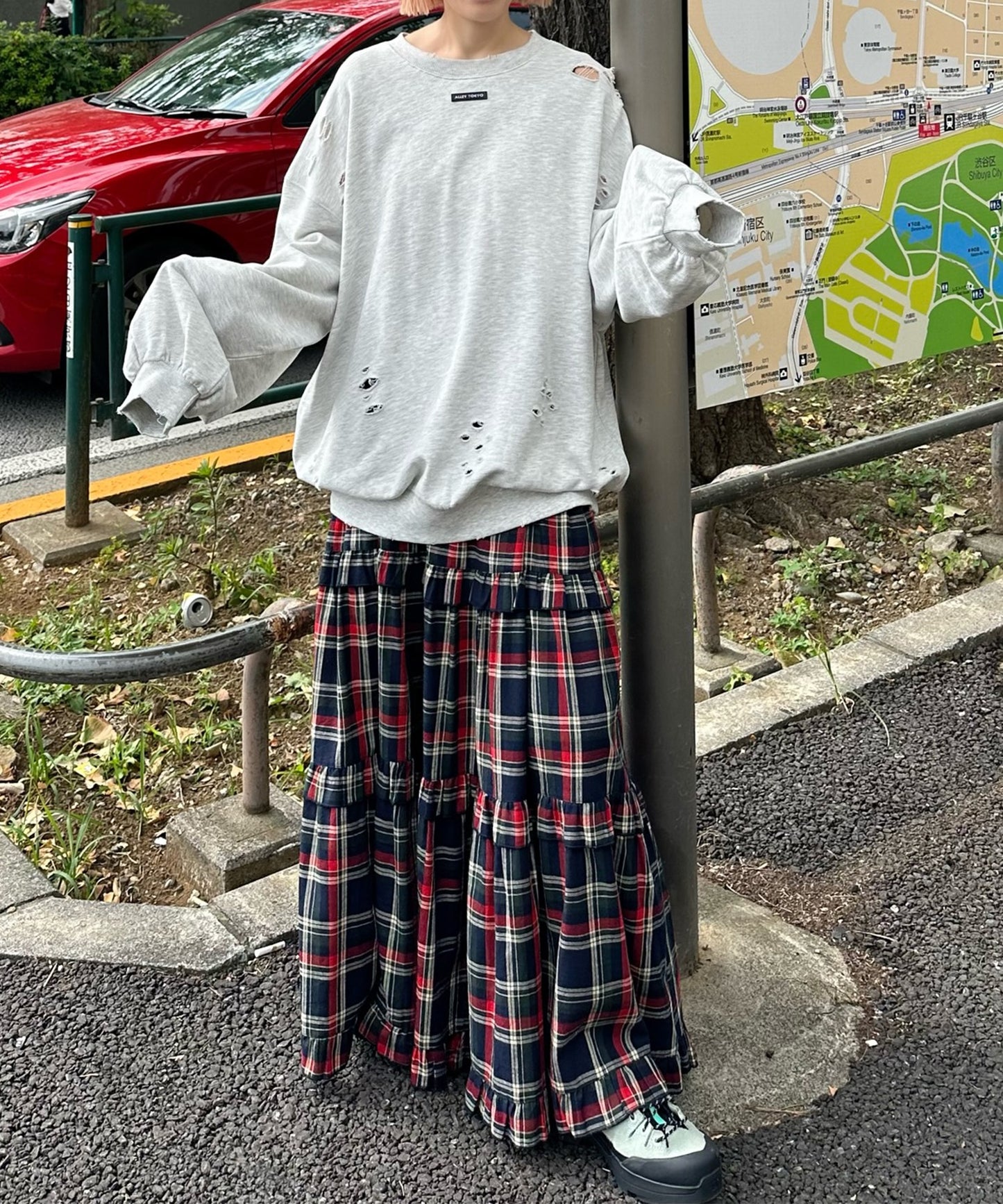 いっぱいダメージBIGスウェット【オートミール】