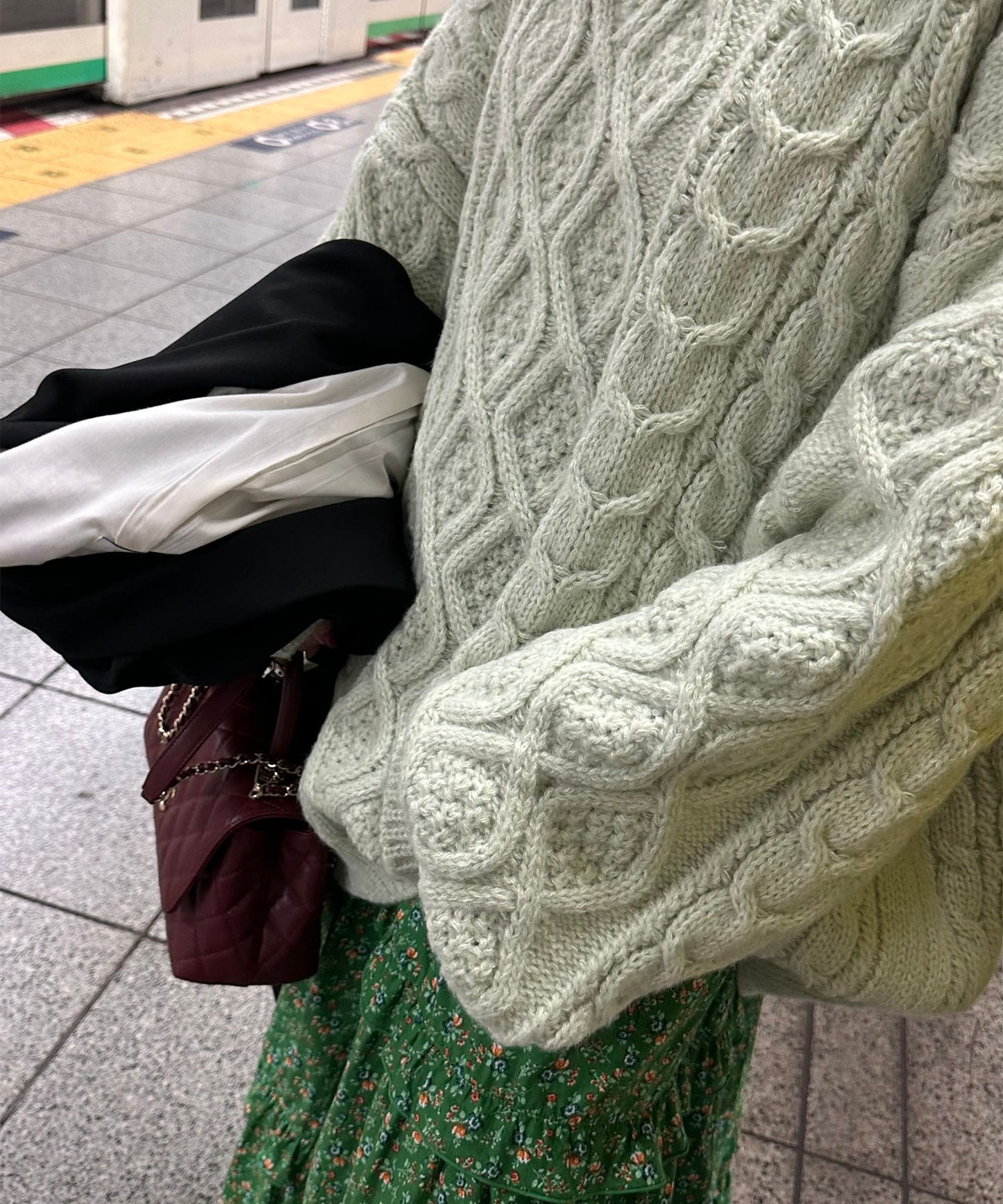 モンスターケーブルニットプルオーバー【ミント】