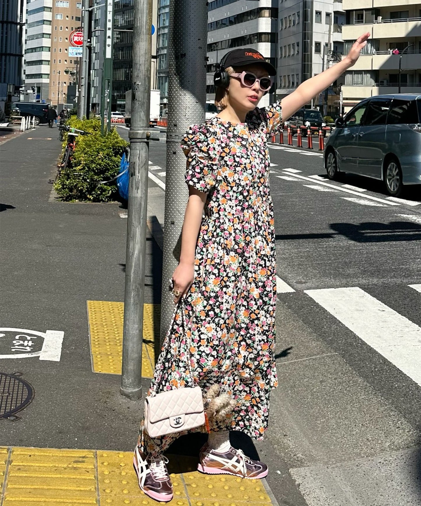 古着っぽワンピ【ブラック】