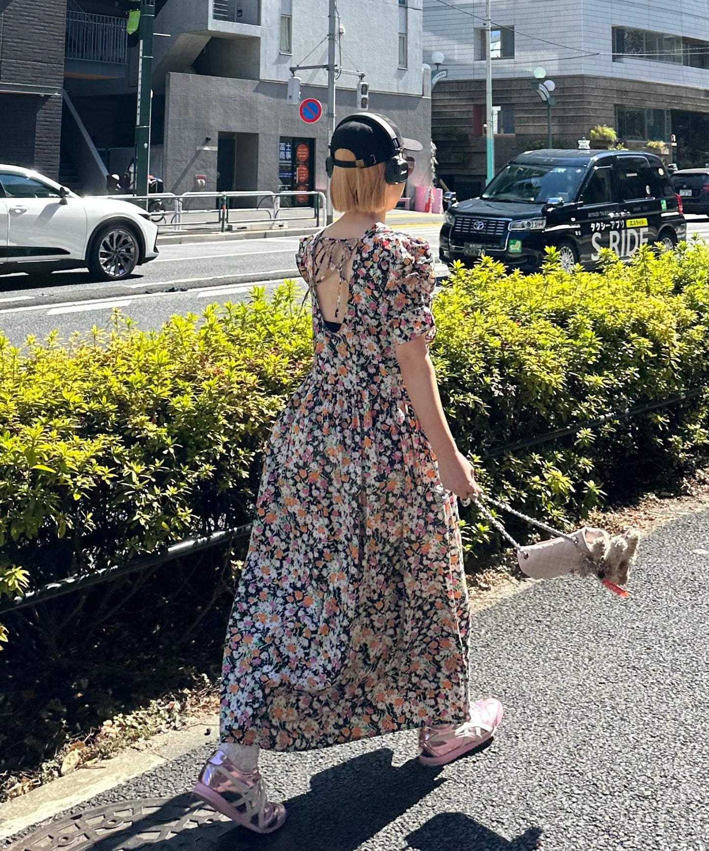 古着っぽワンピ【ブラック】