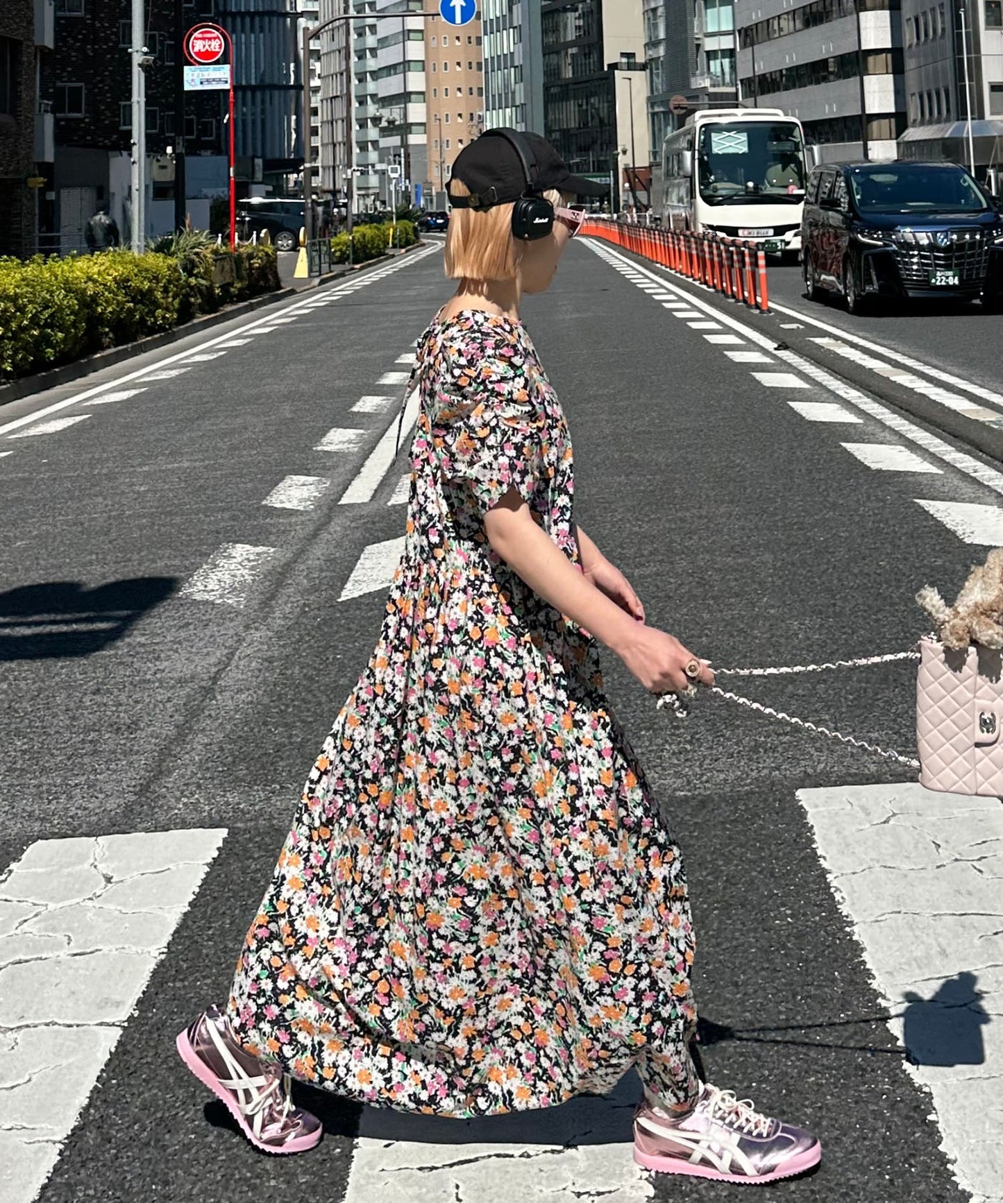 古着っぽワンピ【ブラック】