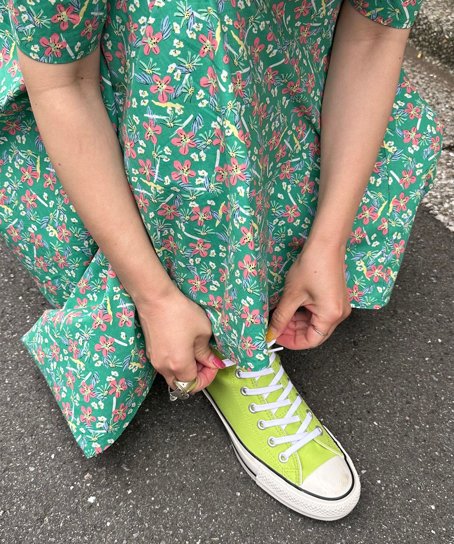 古着っぽワンピ【ミント】