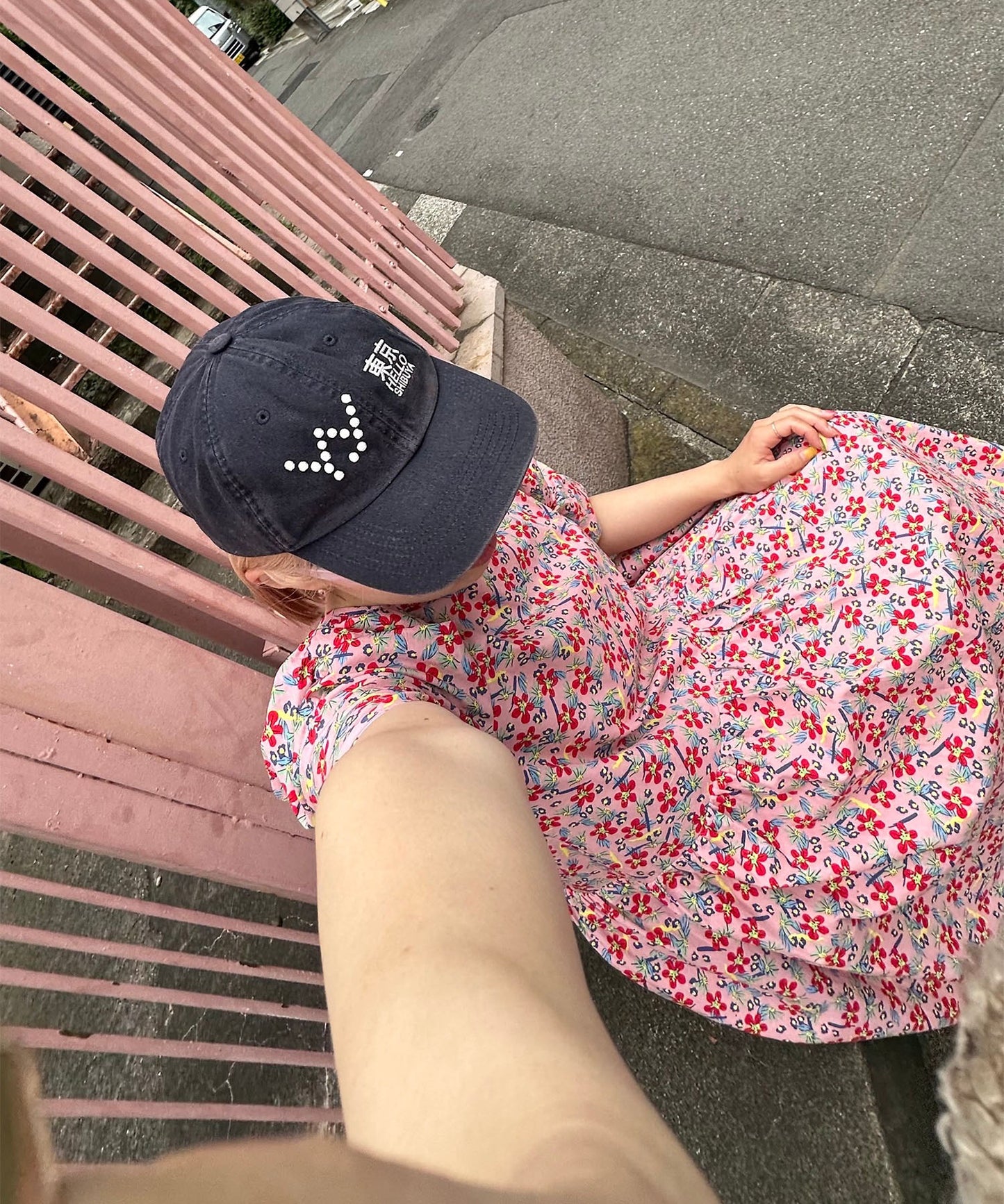 古着っぽワンピ【ピンク】