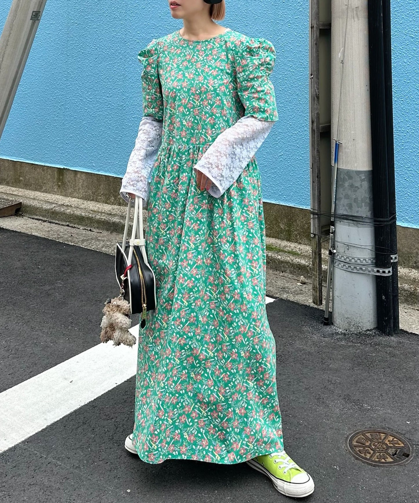 古着っぽワンピ【ミント】