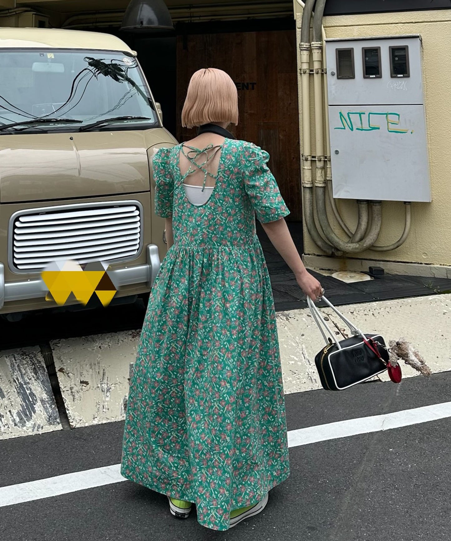 古着っぽワンピ【ミント】