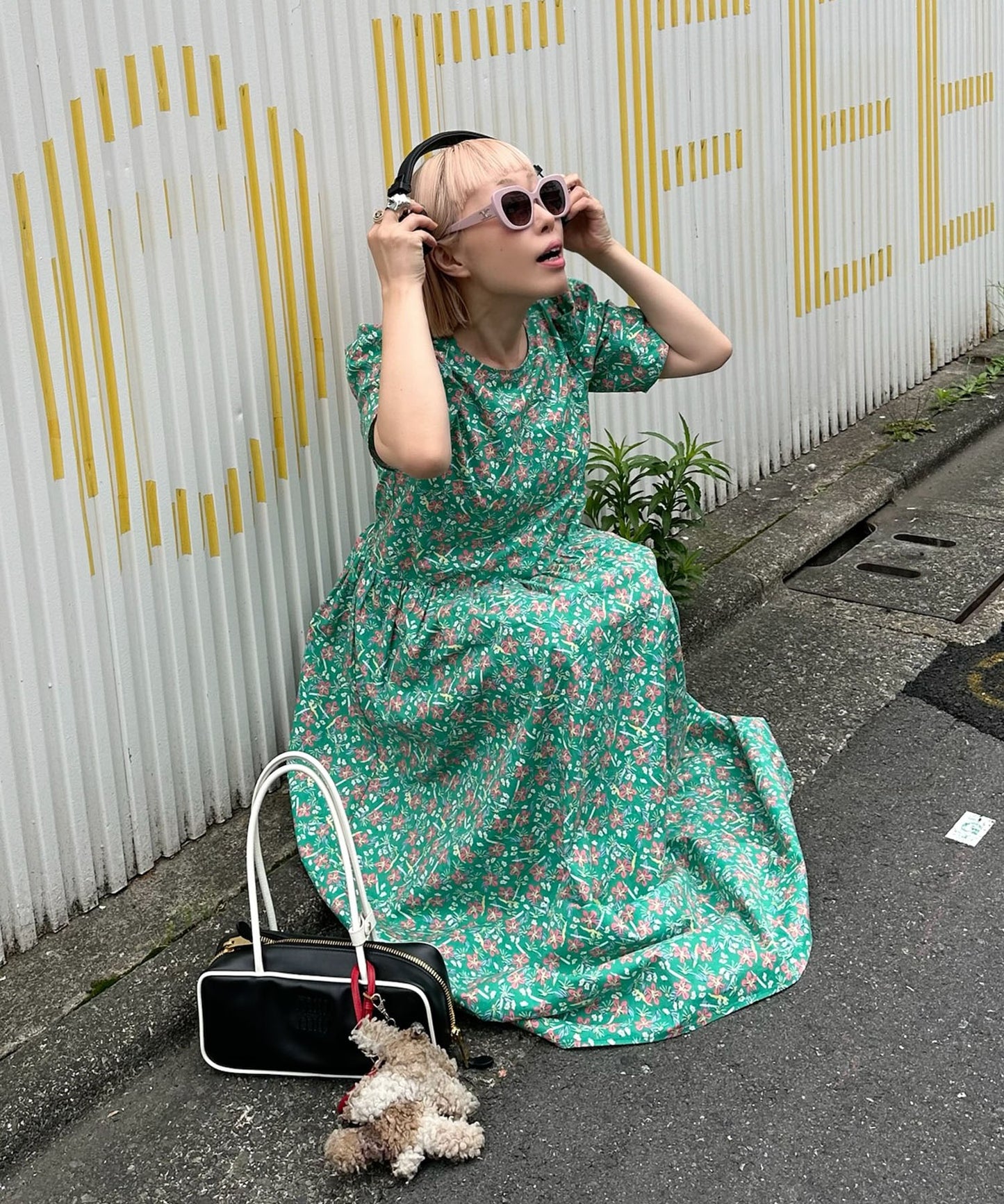 古着っぽワンピ【ミント】