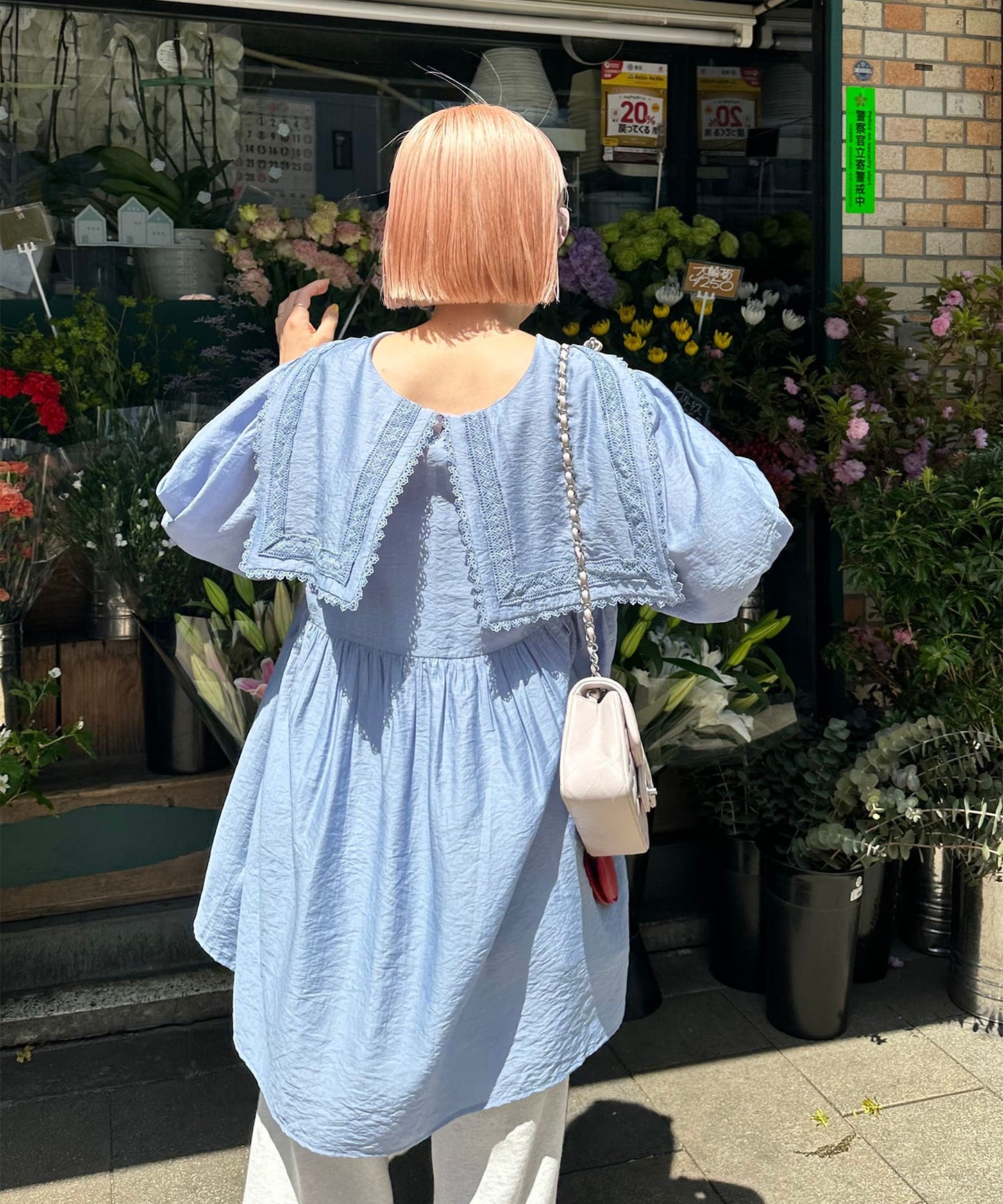【リバイバル】セーラーミニワンピ【サックスブルー】