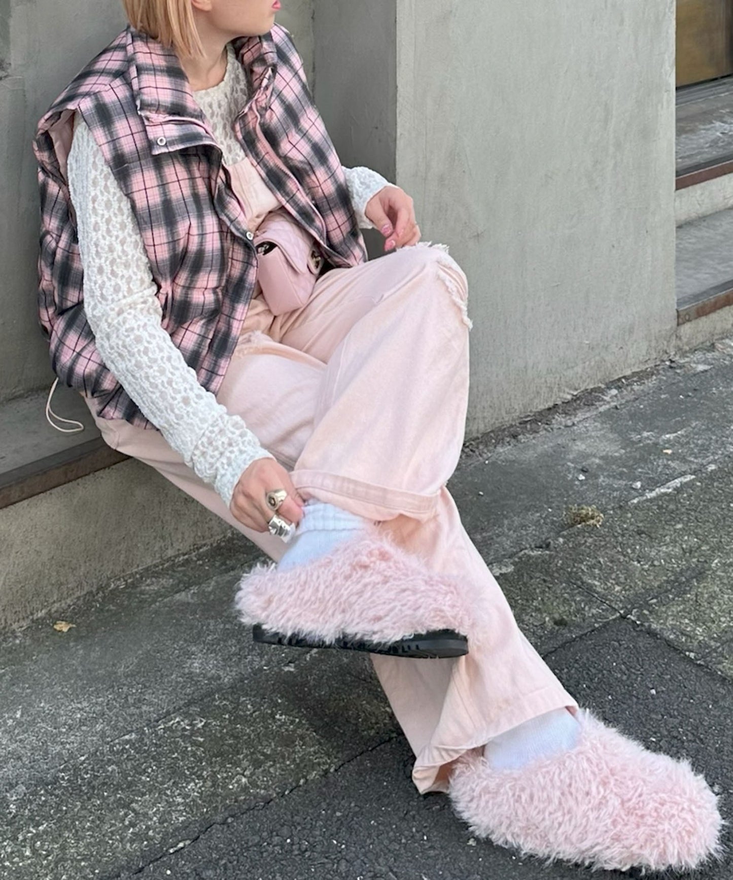 けっこうなダメージサロペ【ピンク】