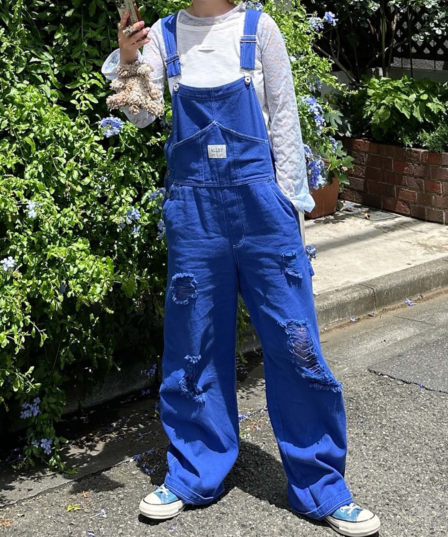 けっこうなダメージサロペ【ブルー】