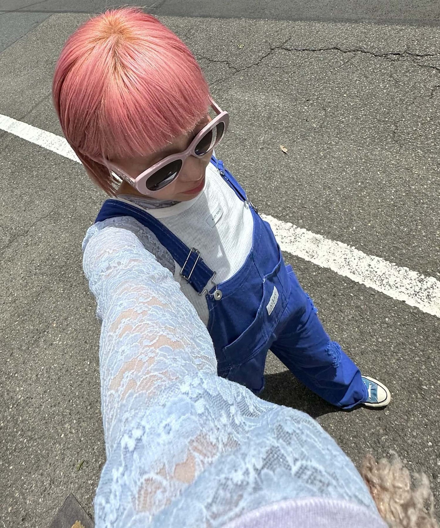 けっこうなダメージサロペ【ブルー】