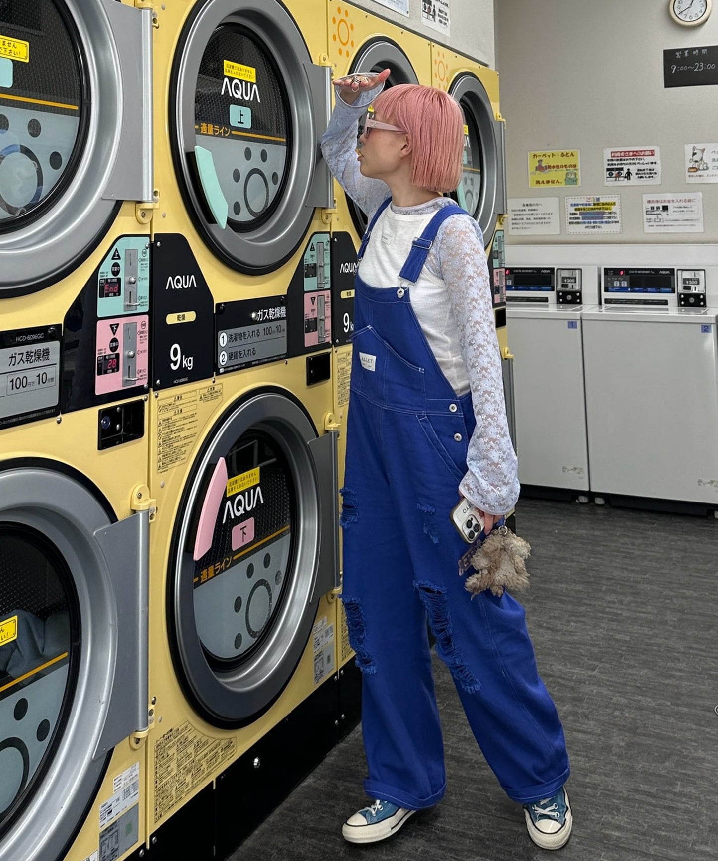 けっこうなダメージサロペ【ブルー】